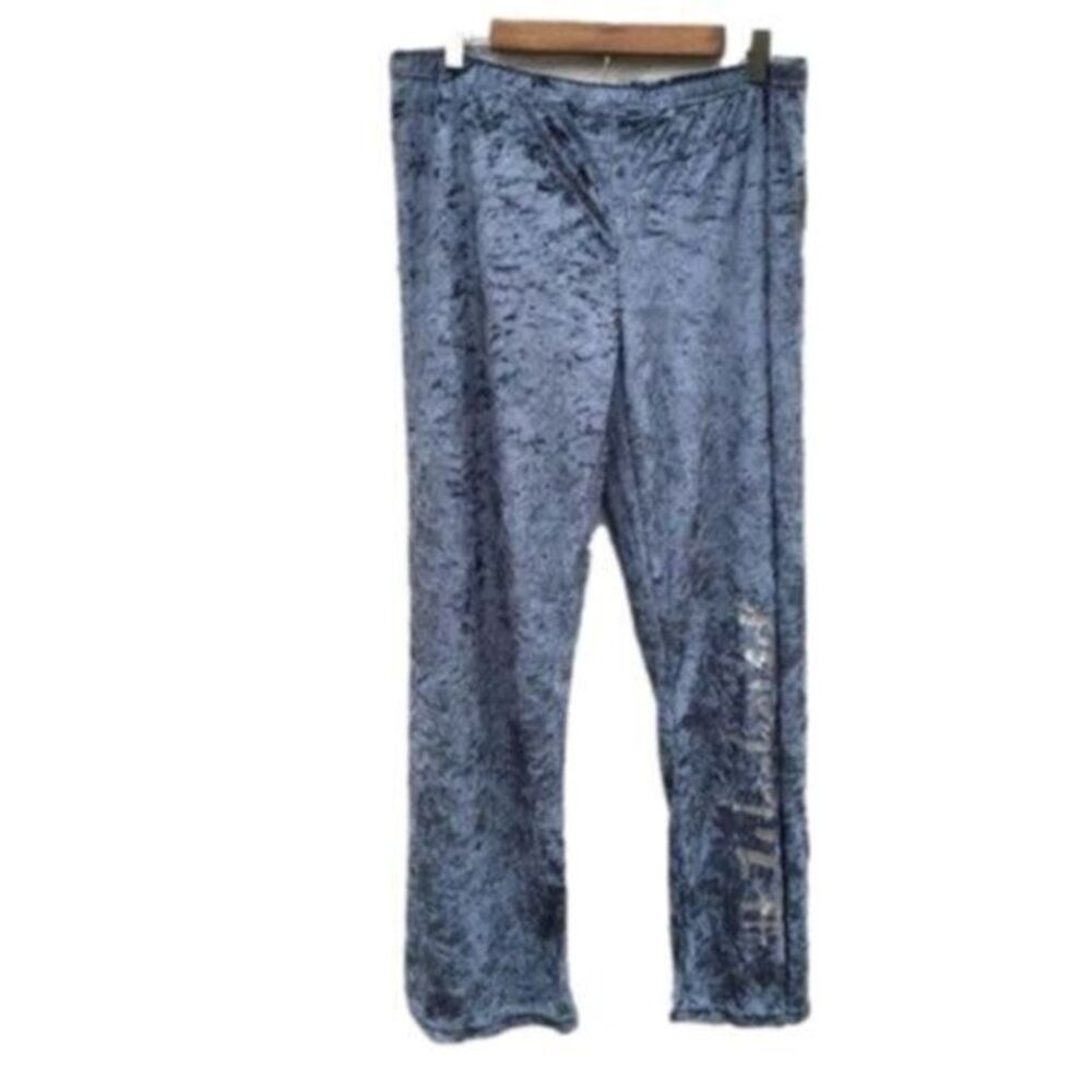 Women’s Blue Velvet Sleep Lounge Pants Size Large New